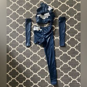 Navy pant one piece dance costume
